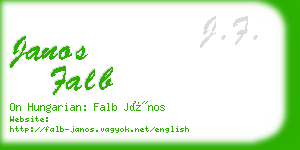 janos falb business card